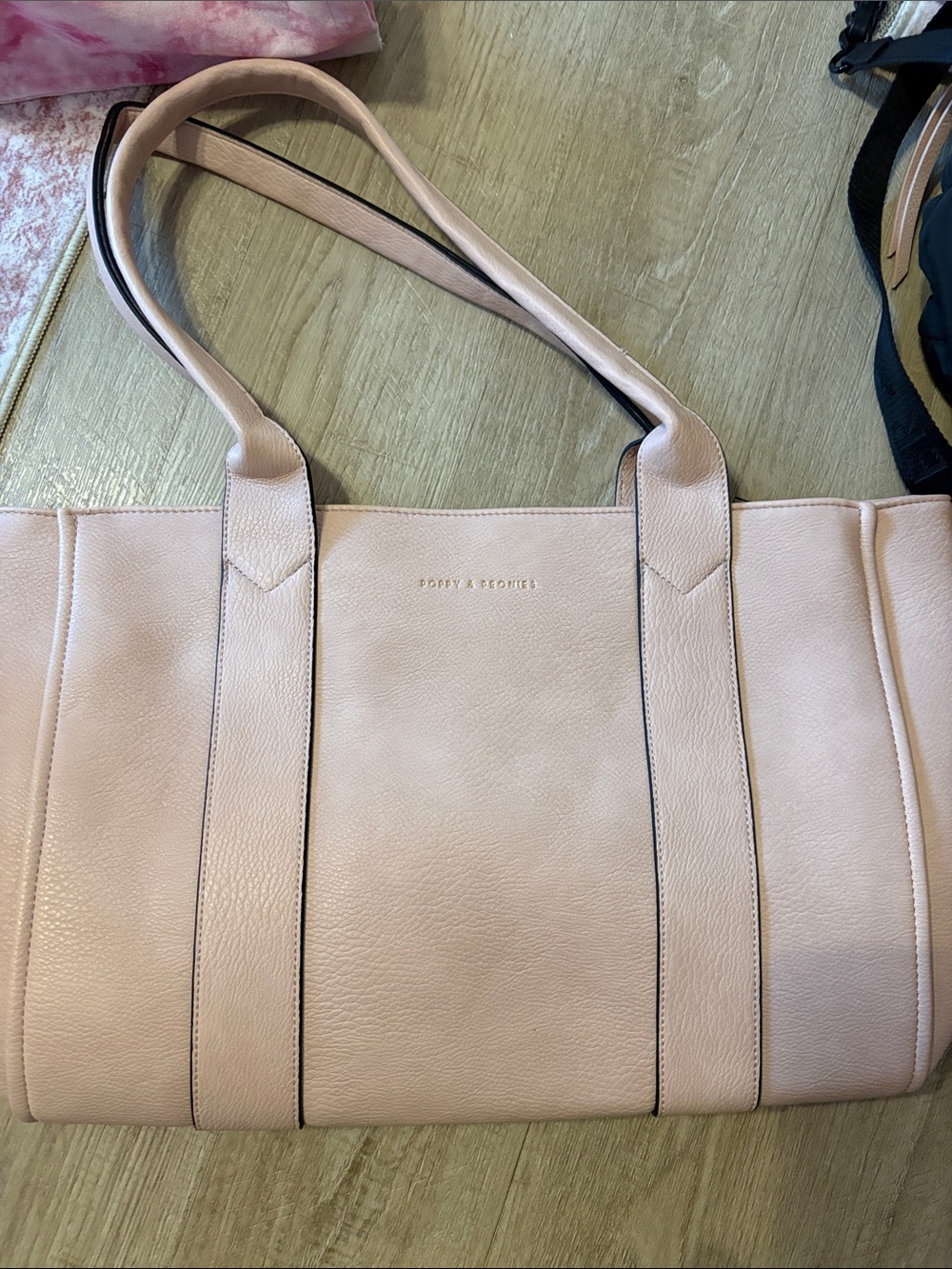 Blush Pink Leather Tote